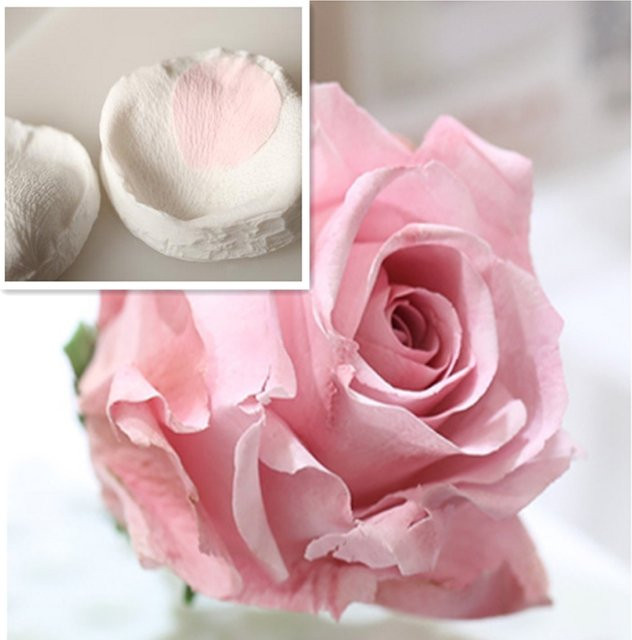 Silikon-Kuchenform Rosenblüten Meridian-Design für Zuckerwerk, Weiß - Bild 1