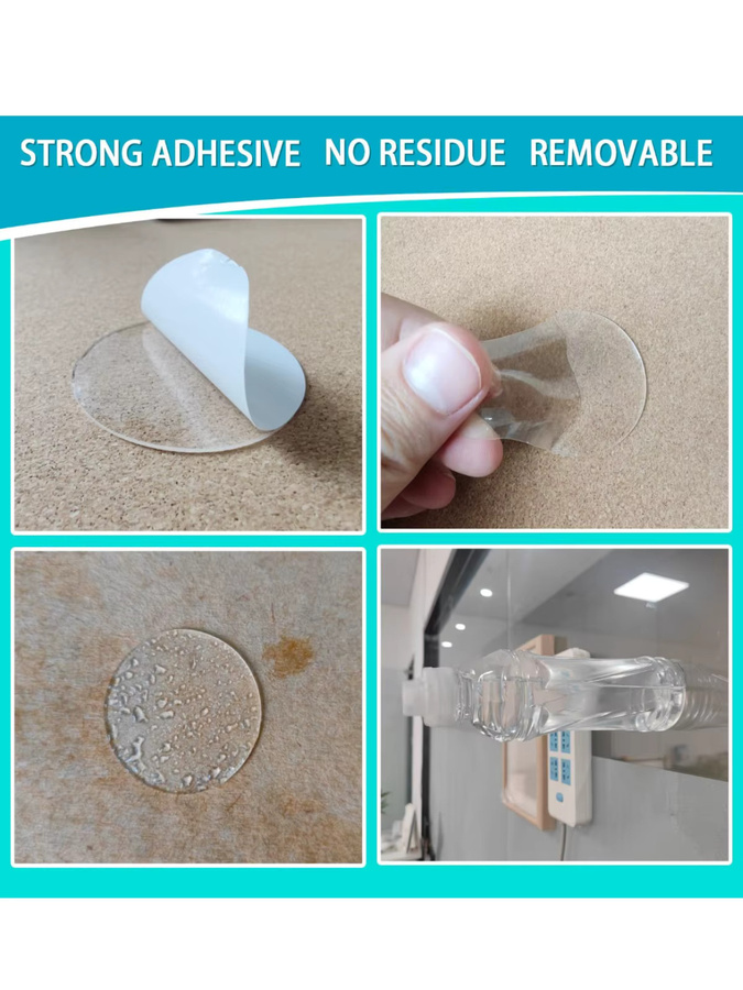 Selbstklebendes doppelseitiges Klebeband in runder Form, abnehmbare Klebenägel ohne Rückstände für deine Festival-Dekoration, Durchmesser: 10 mm, 20 mm und 40 mm - Bild 3