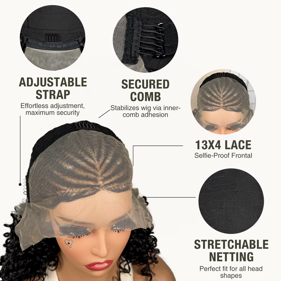 Utimate Lace Front Braids Perücke, synthetisch, 16 Zoll, Damen - Bild 6