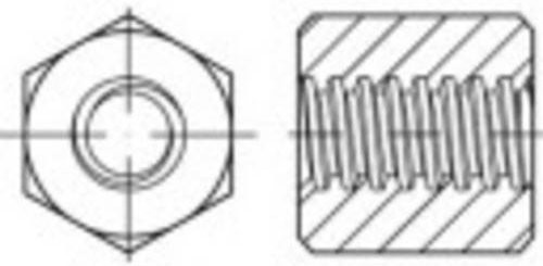 TOOLCRAFT 158212 Sechskant Trapezmutter aus Stahl, 16 mm - Bild 1