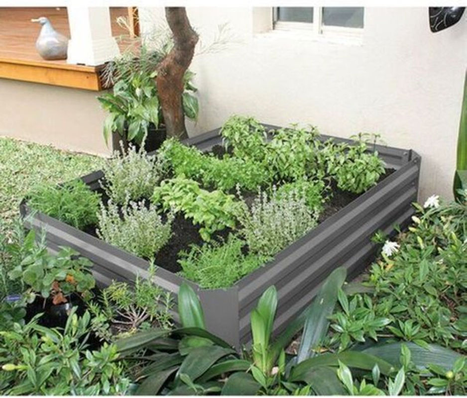Siena Garden Metall-Hochbeet aus Stahlblech in Grau, B/T/H: 120 x 90 x 30 cm - Bild 3