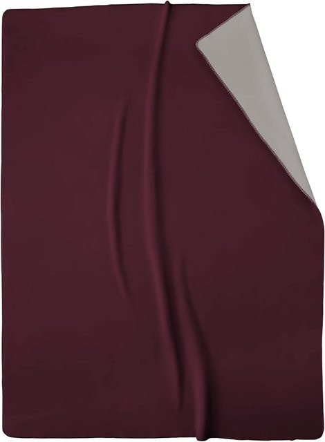 Biederlack Wohndecke Doubleface in Pink, Beige und Purple aus Baumwolle und Polyacryl - Bild 1