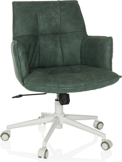 hjh LIVING Home Office Bürostuhl SOLAO LIFE W mit Armlehnen und Multifunktionsrollen in Vintage-Stoff - Bild 1