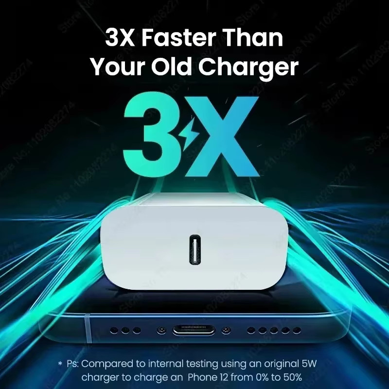 USB-C Schnellladegerät 40W PD EU-Steckeradapter für Apple iPhone iPad in Weiß - Bild 3