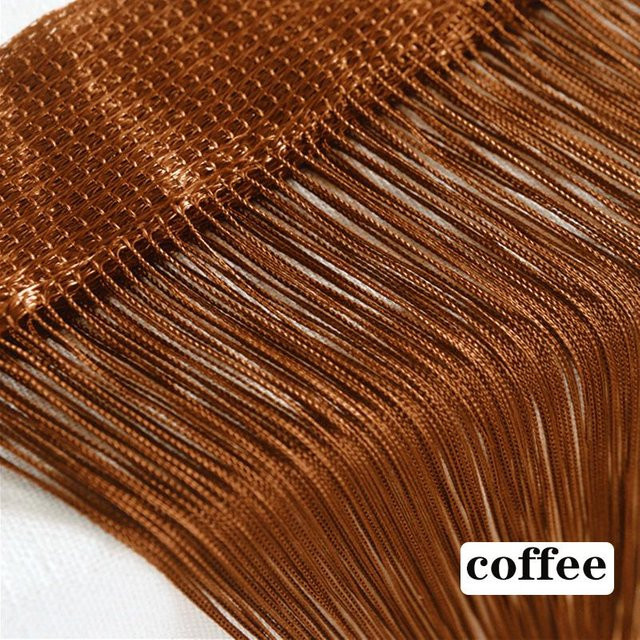 A Life Houseware Fadenvorhang als Trennwand und Raumteiler in Kaffeebraun, B: 100 cm, H: 200 cm - Bild 1