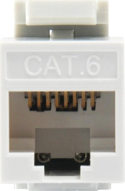 Digital Data Communications equip Pro Keystone Jack RJ-45 Ethernet LAN weiß (8er Packung) - Bild 1