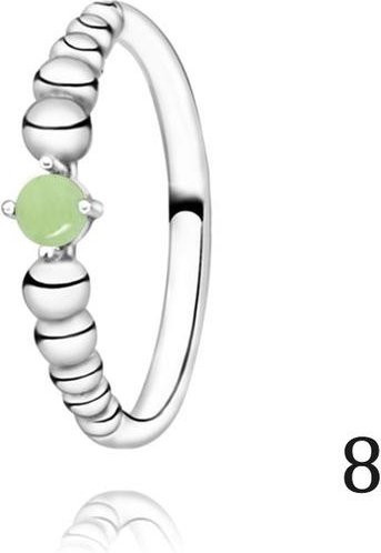 Perlenring 925 Silber, Weiß, Damen - Bild 1