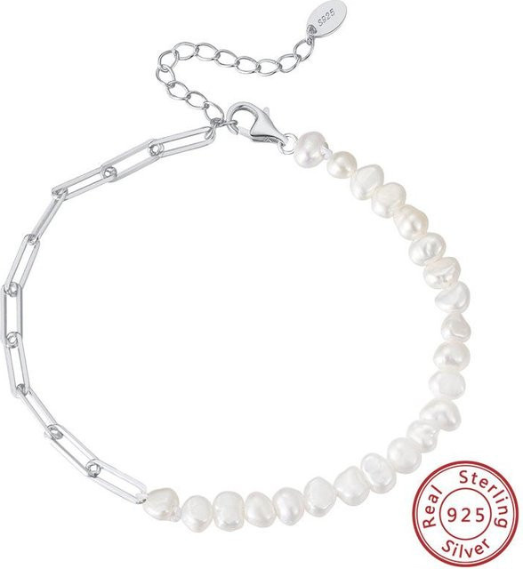 Armband 925 Silber, Perle, Damen, 17 cm - Bild 1