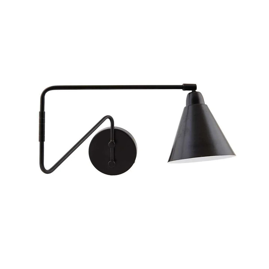 House Doctor Wandleuchte Game Schwarz aus Metall, Höhe: 70 cm - Bild 1