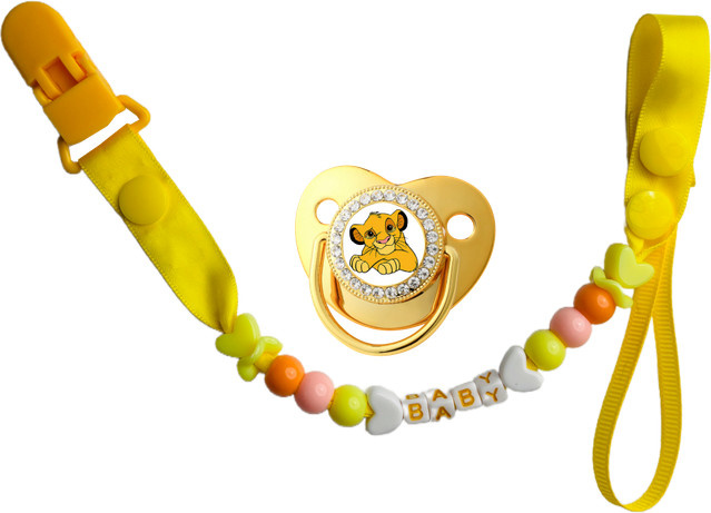 Disney Baby-Schnuller mit Cartoon-Muster und Bling-Strass in Multicolour für 0–6 Monate - Bild 1