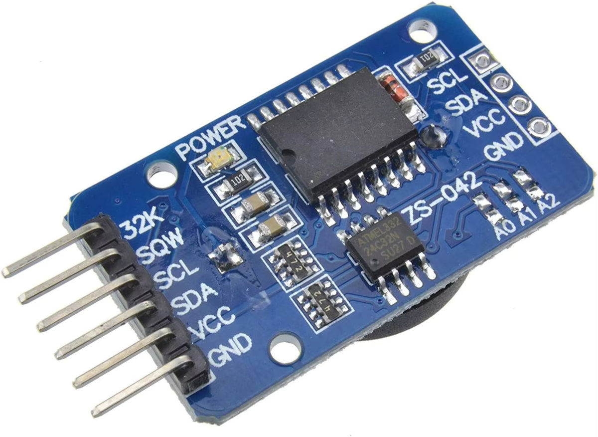 DS3231 Echtzeituhr Modul RTC Sensor mit hoher Präzision und AT24C32 IIC Timer für Arduino und Raspberry Pi, Blau, Marke wishiot - Bild 3