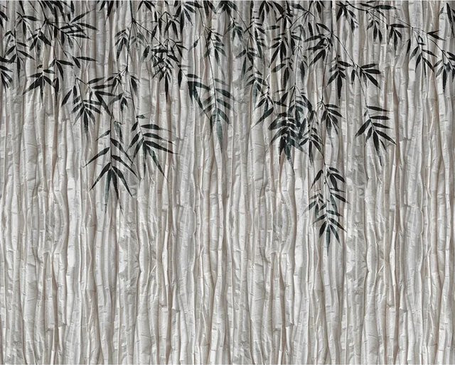 Marburg Fototapete Floral Modern in Greige, Vlies, B: 3,4 m x H: 4,24 m - Bild 1