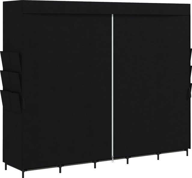 HOMCOM Stoffschrank Kleiderschrank mit Rolladen in Schwarz, B/T/H: 212 x 45 x 167 cm - Bild 1