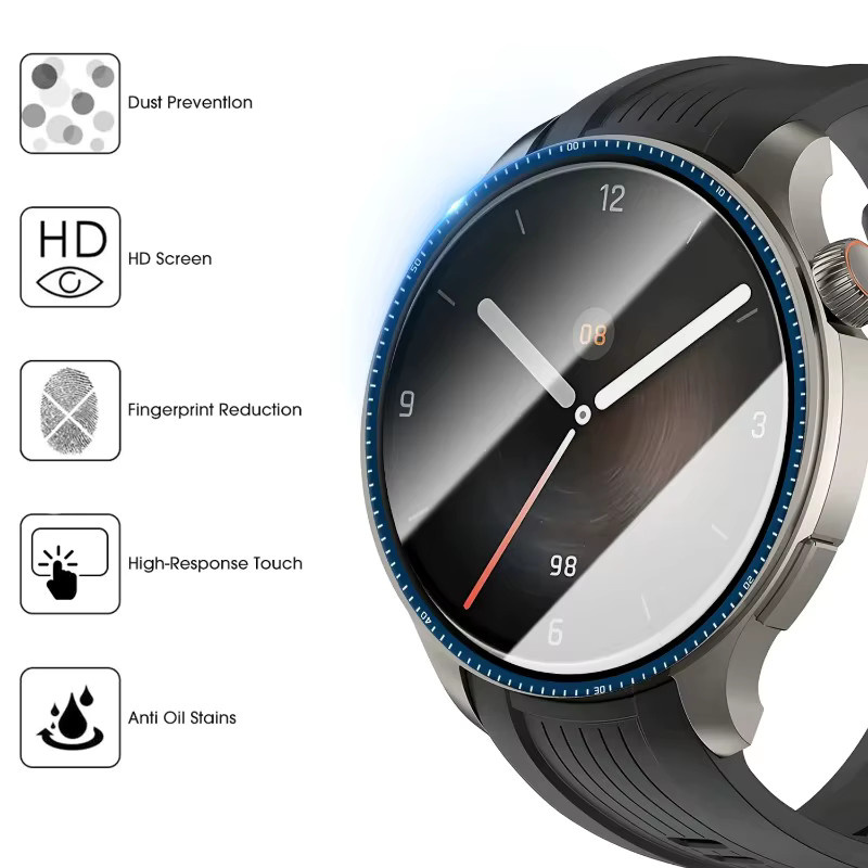 Transparentes Displayschutzfolie für Amazfit Balance 2 mit gebogener vollständiger Abdeckung - Bild 2