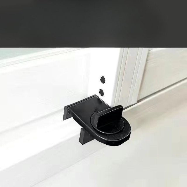 MTMA Fensterverriegelungsschnalle und Schiebetürbegrenzer als Kinderschutz in Schwarz - Bild 1