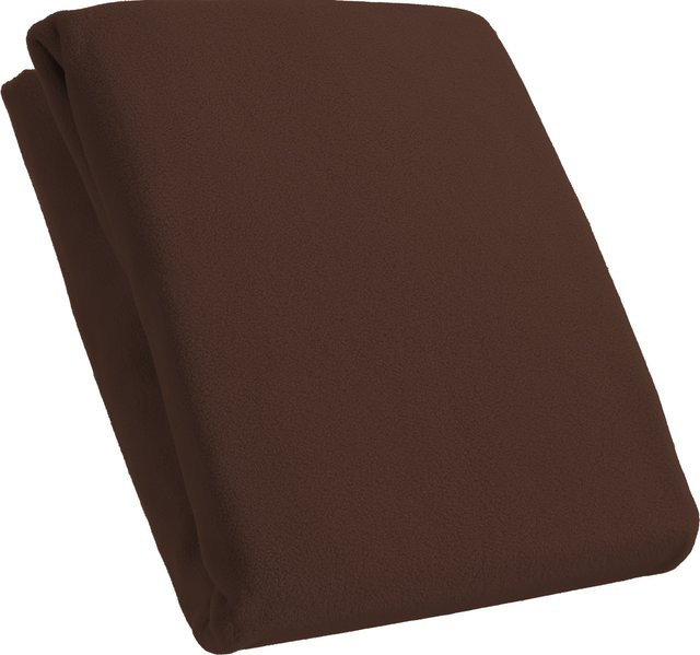 Kinzler Spannbetttuch aus Mikrofaser Fleece in Dunkelbraun, B/T: 160 x 200 cm - Bild 1