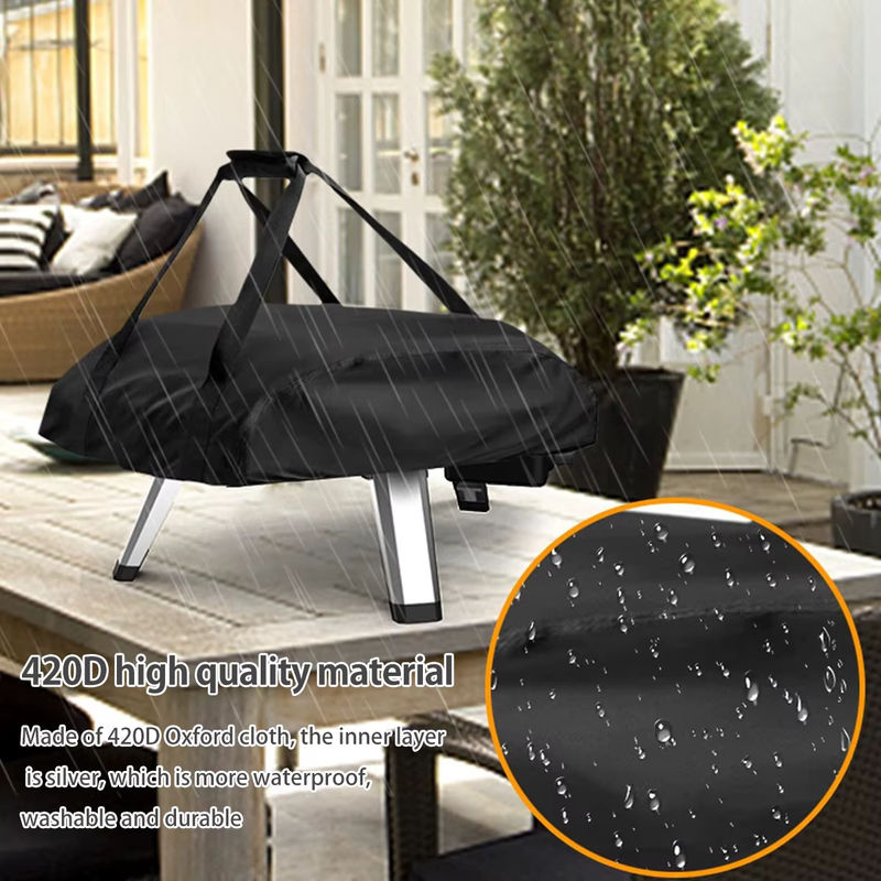 Willstar Pizzaofenabdeckung für Ooni Koda 12 und 16, wasserdichte und staubdichte Schutzhülle aus Oxford-Stoff, Schwarz, B: 40,9 cm, T: 21,6 cm - Bild 3