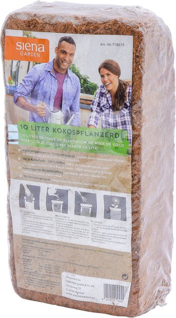 SIENA GARDEN Kokospflanzerde Spezialsubstrat für Zier-, Gemüse- und Kräutergärten, 10 kg - Bild 1