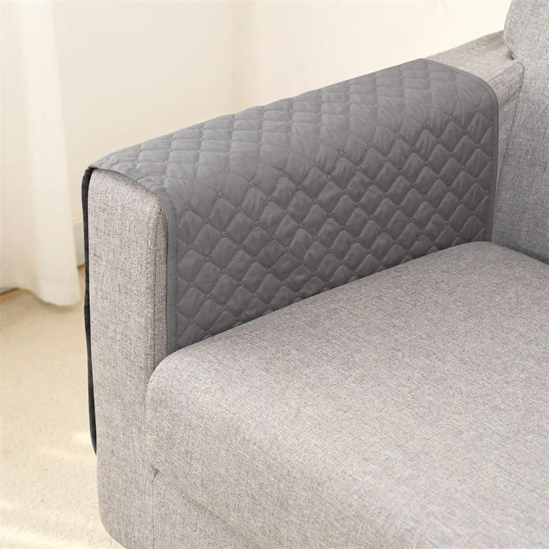 Wasserabweisende Sofa-Armlehnen-Aufbewahrungstasche von Household supplies MH in Grau, Doppeltasche als Seitenschutz für dein Sofa, B/H: 50 x 90 cm - Bild 2