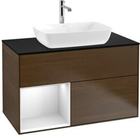 V&B Waschtischunterschrank Finion 100 Wandbeleuchtung in Weiß lackiert B/T/H: 100 x 50,1 x 50,1 cm - Bild 1