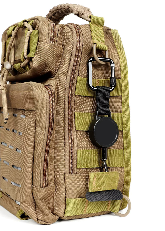 Tutew Sicherheits-Lanyard Stra, einziehbarer Diebstahlschutz-Telefonhalter mit Karabiner in Schwarz - Bild 3
