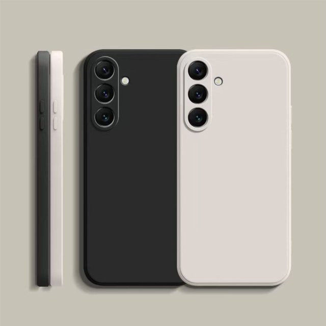 Matte Silikonhülle für Samsung Galaxy (verschiedene Modelle) in Schwarz - Bild 1