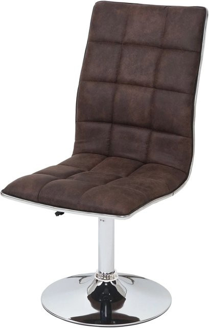CHEFGASTRO Esszimmerstuhl 2er-Set Modern Vintage Dunkelbraun mit gestepptem Rautenmuster, Stoff und Metallgestell, H x B x T: 103 x 43 x 54 cm, Sitzhöhe: 41 cm - Bild 1