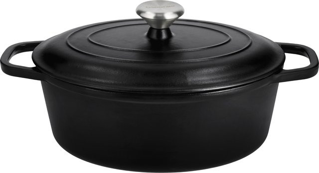 SILVERCREST Premium-Gusseisenbräter aus emailliertem Gusseisen in Schwarz, Backofenfest - Bild 1