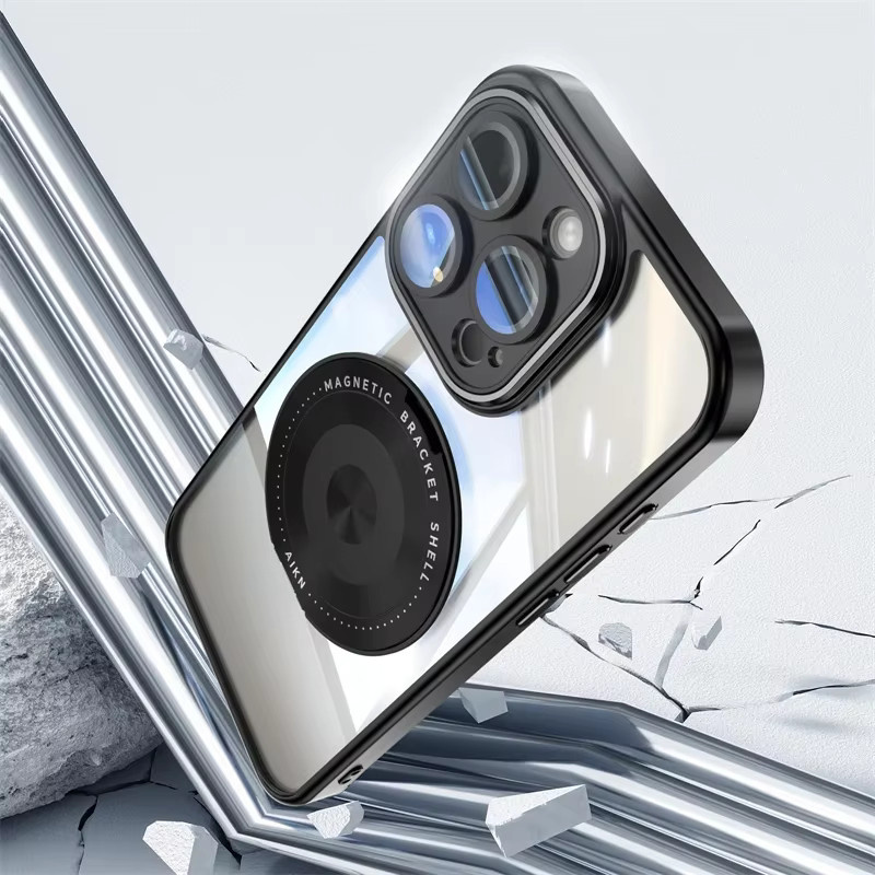 Magnetische drehbare Handyhülle mit Objektivschutz für Apple iPhone 17 16 15 14 13 12 Pro Max in Grau - Bild 4