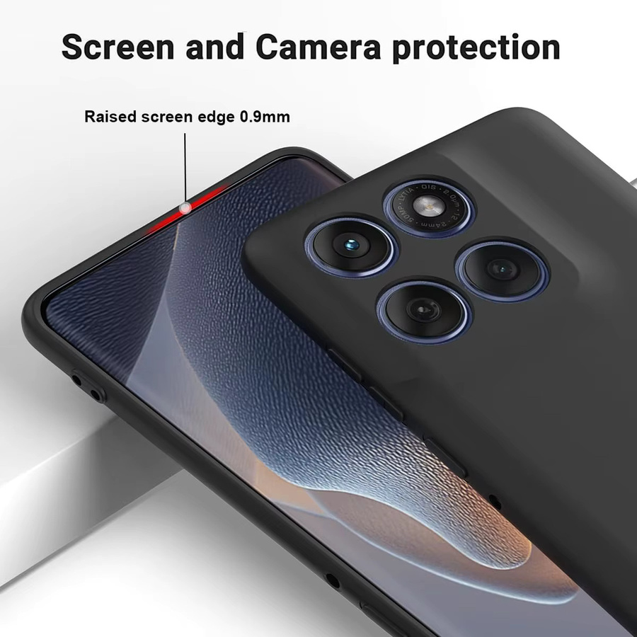 Stoßfeste Schutzhülle aus Flüssigsilikon für Motorola Moto G86 G56 G85 G35 G84 G54 G34 G24 G14 G04 in Schwarz oder Lila - Bild 3