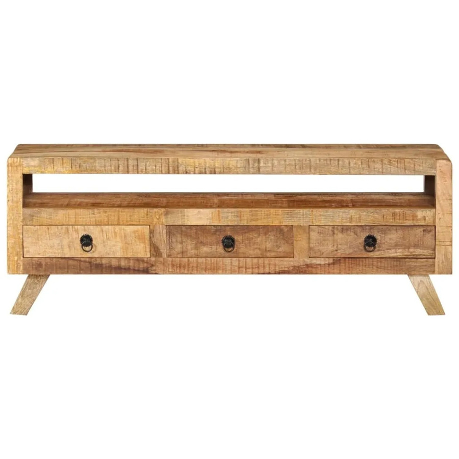 vidaXL TV-Schrank aus Massivholz Mango in Braun B/T/H: 110 x 30 x 40 cm - Bild 2
