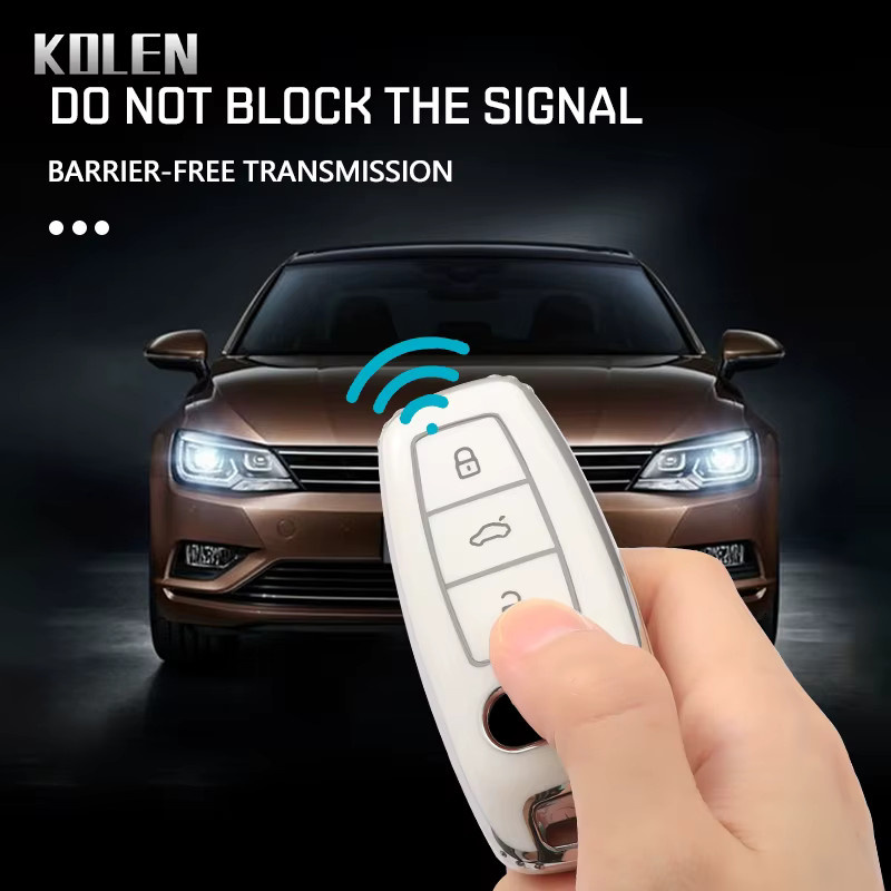 KOLEN TPU Schlüsselgehäuse Schutzhülle mit Anhänger für Audi A6 A7 A8 E-Tron C8 D5 Q7 Q8 - Bild 5