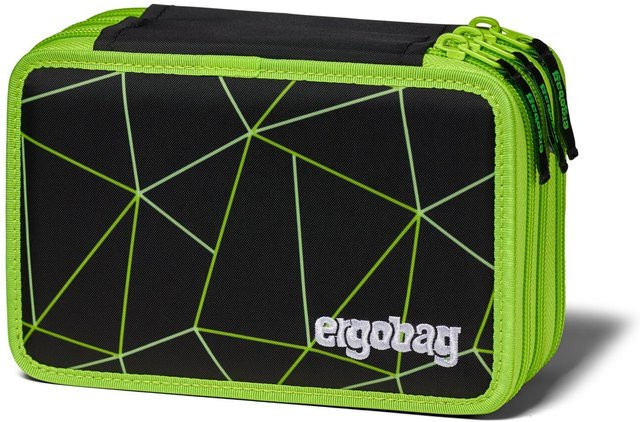 ergobag LUMI Edition Maxi-Mäppchen CyBär Race mit 3 Fächern in Schwarz und Grün - Bild 1