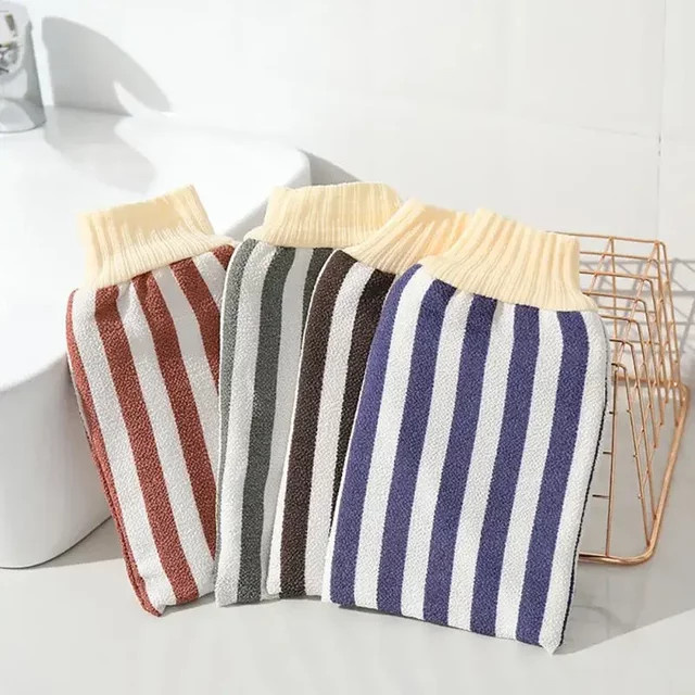 Körper-Peeling-Handschuhe und Massagebürste, 2 Stück, Unisex - Bild 1