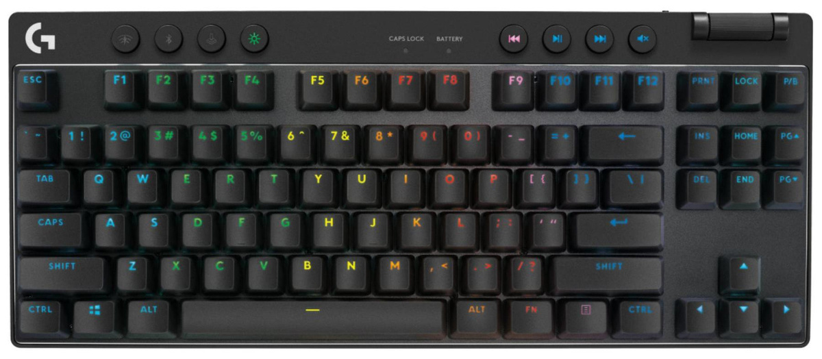 Logitech G PRO X TKL Kabellose mechanische Gaming-Tastatur mit RGB-LED, Schwarz - Bild 1