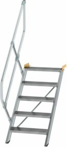 Günzburger MUNK Aluminium-Treppe mit 5 Stufen in Silber - Bild 1