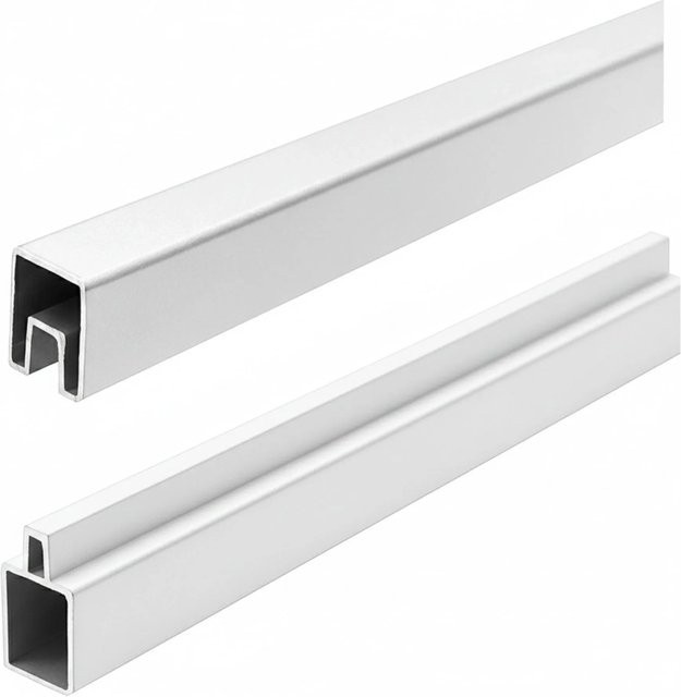 T&J Alu-Abschlussleisten U-Profil aus Aluminium, Weiß, 2 Stück, Länge: 180 cm - Bild 1