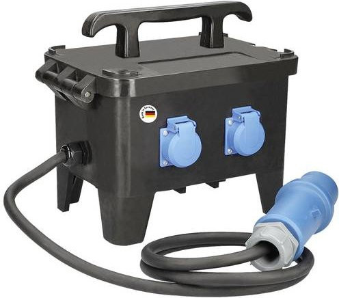 AS Schwabe Baustromverteiler G-M22 63260 in Schwarz mit 230V und 32A, IP44 Schutzart - Bild 1