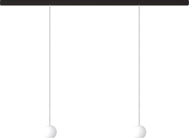 KOMOT KOS Duo S LED-Pendelleuchte Schiene 150 cm Schwarz matt mit Opalglas und Tunable White (2200K - 4200K) - Bild 1