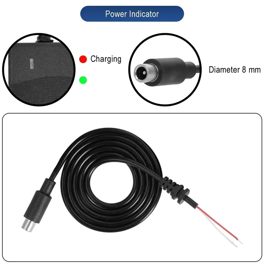 Xiaomi M365 Pro Elektroroller Ersatz Ladegerät Ausgangslinie DC 8mm Netzkabel Schwarz 42V 2A - Bild 2