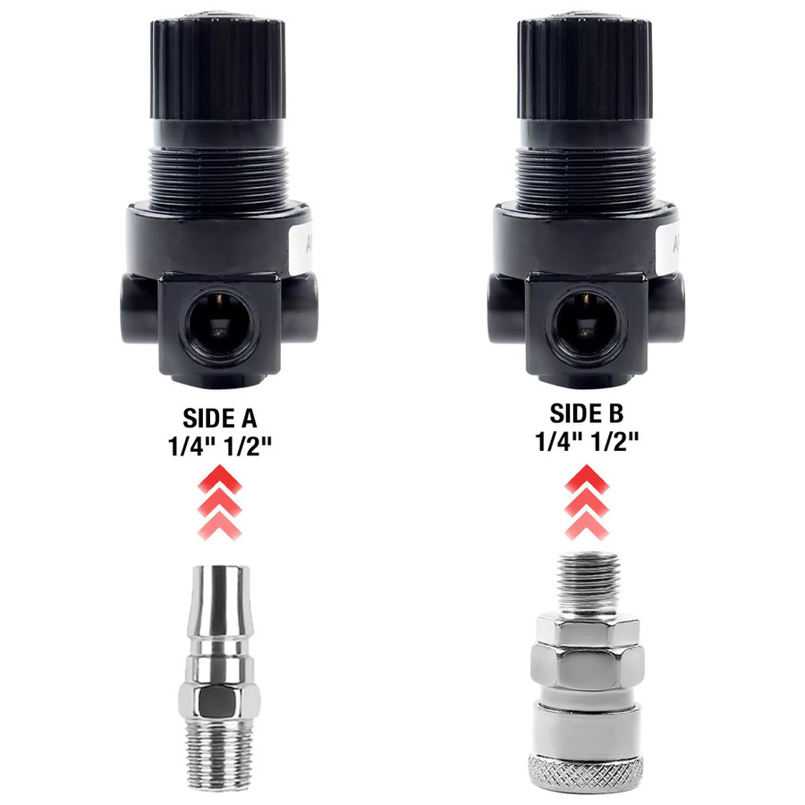 AR2000 Druckregler mit 0-1 MPA Luftdruckmesser und 1/4 Zoll Innengewinde für Luftkompressoren und pneumatisches Werkzeugzubehör - Bild 4