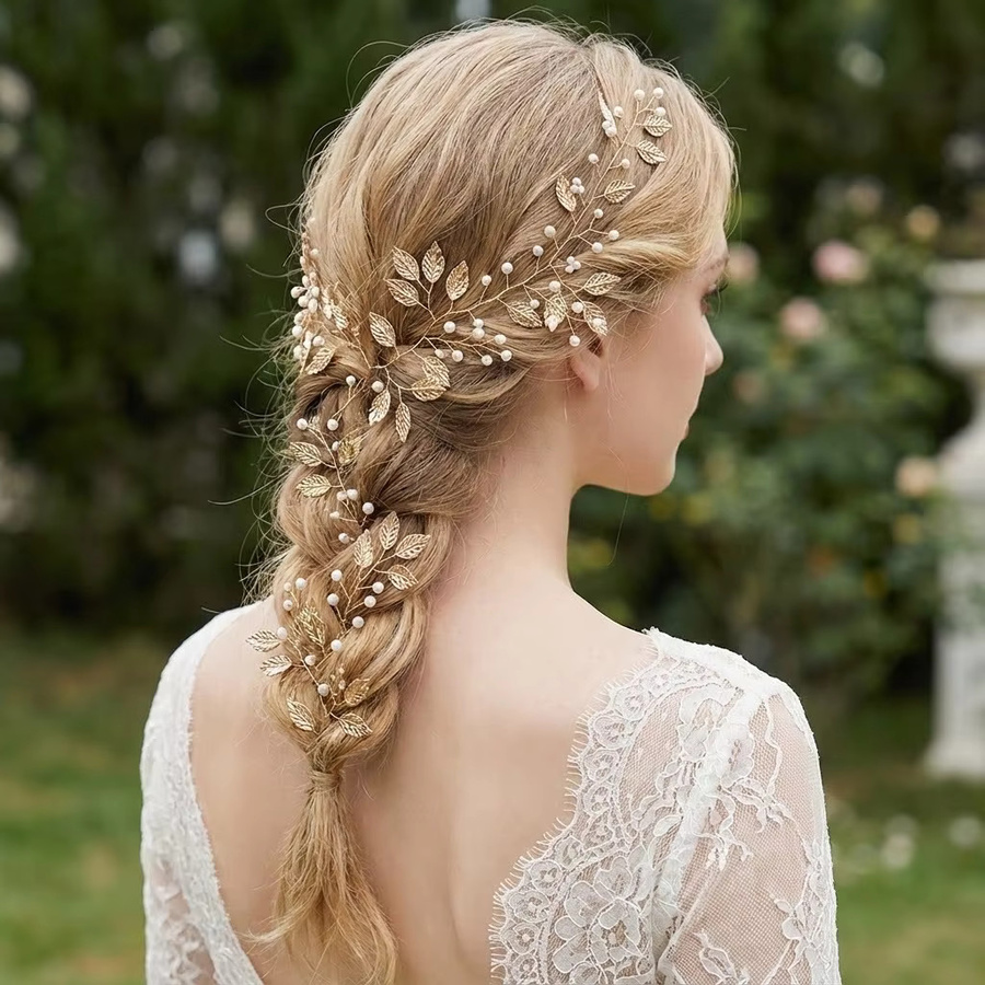 Miallo Haarranke, Perle, Golden Leaf, Damen - Bild 2