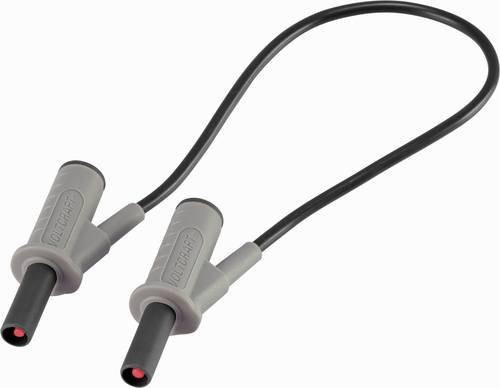 Voltcraft MSB-501 Sicherheits-Messleitung mit 4mm Lamellenstecker in Schwarz, Länge: 25 cm - Bild 1