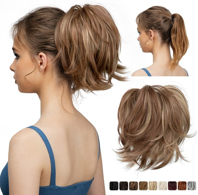 SARLA Haarteil Pferdeschwanz Verlängerung, Blond, Damen - Bild 1