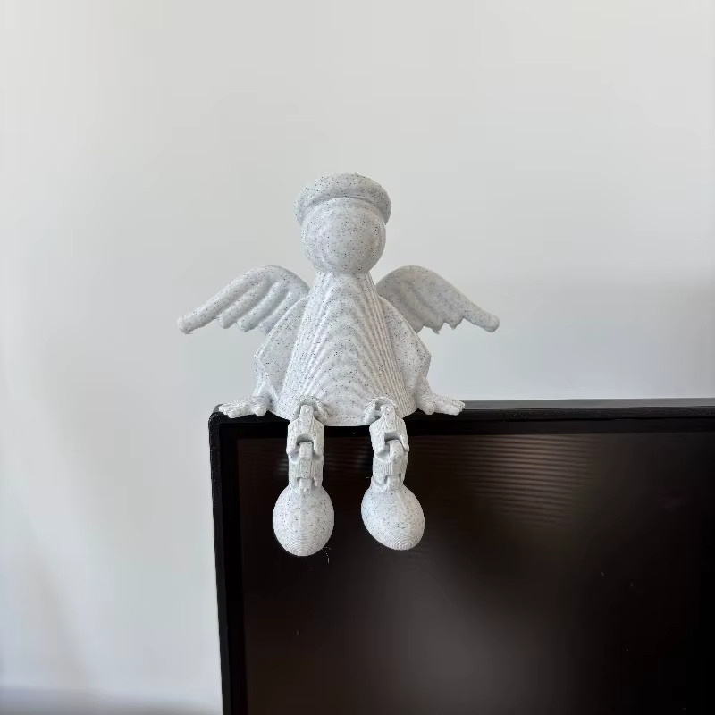 JETTING Engelskulptur in Gold, bewegliche 3D-gedruckte Actionfigur als Deko-Ornament für Garten, Heim oder Desktop - Bild 4