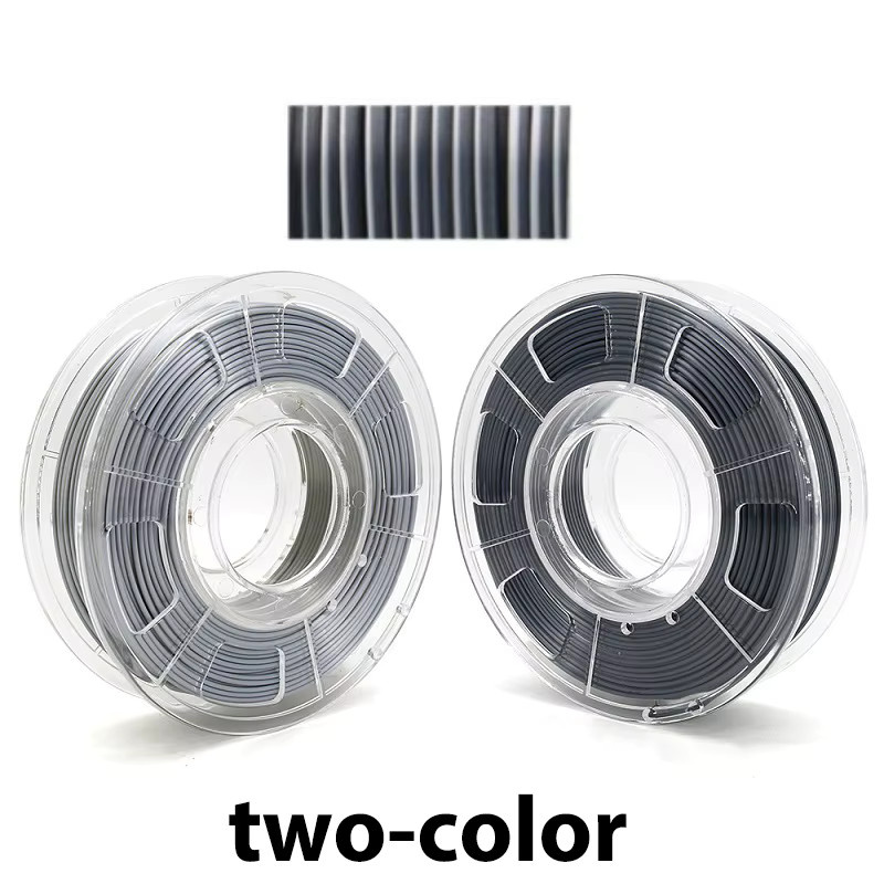 3D Maliang PLA Seide Filament Zweifarbig Silber Schwarz 1,75mm für FDM 3D-Drucker - Bild 2