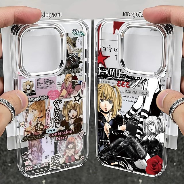 Transparente Anime Misa Death Note Handyhülle für iPhone 17 16 15 14 13 12 11 Pro Max Plus X XR XS Max von Potdemiel - Bild 1