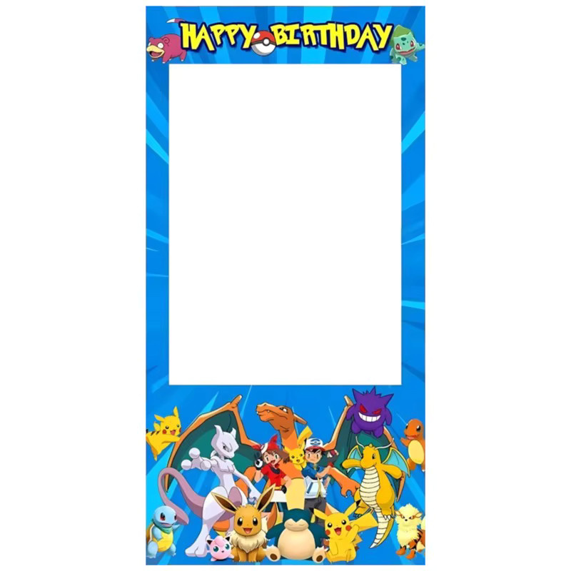Potdemiel Pokemon Pikachu Fotobox-Rahmen als Party-Requisite für Kindergeburtstage und Babypartys, B/H: 180 x 90 cm - Bild 2
