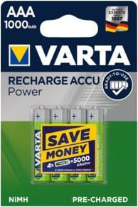 Varta Recharge Accu Power AAA Akku NiMH 1000 mAh, 4 Stück - Bild 2