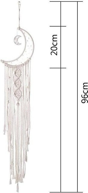 SEEQS Macrame Wandbehang Bohemian Chic in Weiß aus Baumwolle als Traumfänger Wanddeko - Bild 1